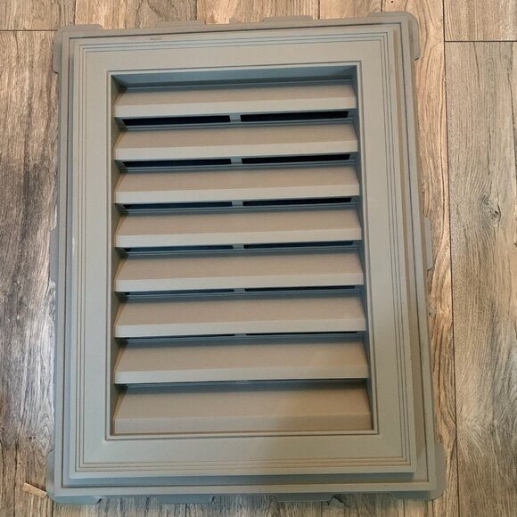 NEW MID-AMERICA VINYL. 18" x 24" BRICK MOLD GABLE VENT SLATE GRAY 907 - Picture 1 of 3